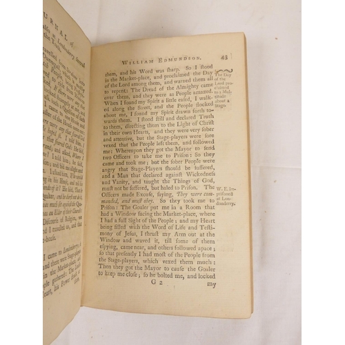 188 - EDMUNDSON WILLIAM.  A Journal of the Life, Travels, Sufferings & Labour of Love in the Works of ... 