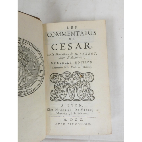 191 - PERROT N. (Trans).  Les Comentaires de Cesar. Half title with eng. roundel port. frontis. 518pp foll... 