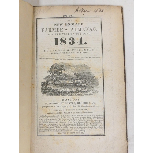 192 - FESSENDEN THOMAS G.  The New England Farmer's Almanac for the Year of Our Lord 1834. Eng. ... 