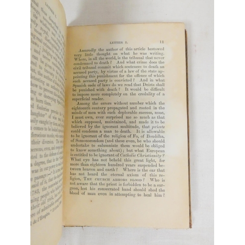 194 - DE MAISTRE COUNT JOSEPH.  Letters to a Russian Gentleman on the Spanish Inquisition. Small... 