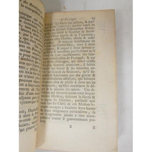 195 - DE VERTOT L'ABBÉ.  Histoire des Revolutions de Portugal. Eng. frontis & fldg. eng. plate. Rubric... 