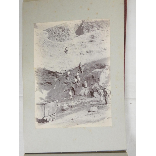 197 - Southern Africa. Mining.  Album of 30 photographs of mining/quarrying activities, ore & rock bre... 