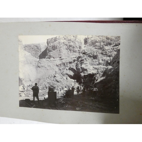 197 - Southern Africa. Mining.  Album of 30 photographs of mining/quarrying activities, ore & rock bre... 