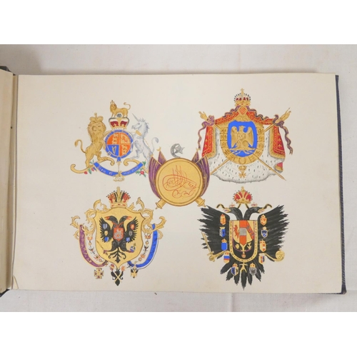 199 - A.M.D.E. Course of Heraldry. Manuscript & original watercolour, gouache & pencil throughout.... 