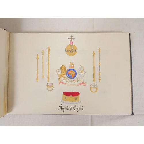 199 - A.M.D.E. Course of Heraldry. Manuscript & original watercolour, gouache & pencil throughout.... 