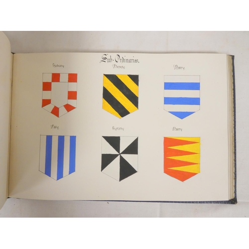 199 - A.M.D.E. Course of Heraldry. Manuscript & original watercolour, gouache & pencil throughout.... 