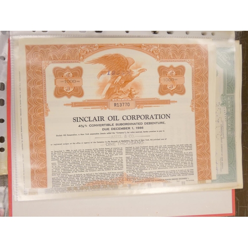 212 - Stock & Share Certificates.  Collection of 30 United States col. eng. vintage certific... 