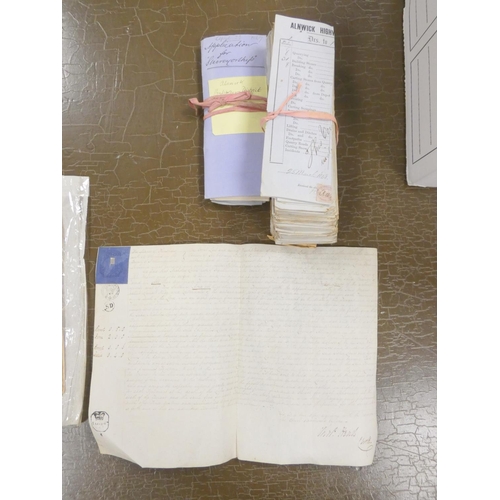 213 - Documents & Ephemera.  A small carton of various legal documents & others, much of... 