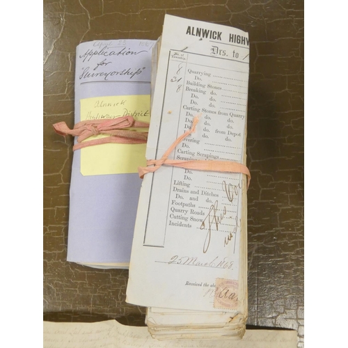 213 - Documents & Ephemera.  A small carton of various legal documents & others, much of... 