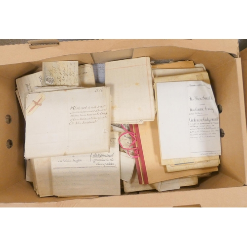 218 - Documents & Ephemera - Cumberland & Northumberland.  A carton of vellum & othe... 