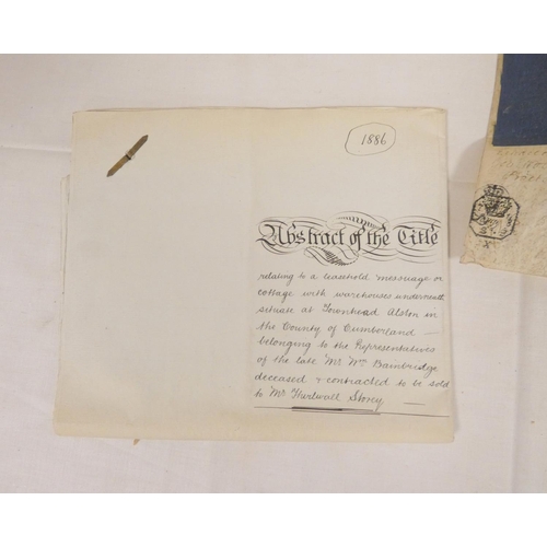 218 - Documents & Ephemera - Cumberland & Northumberland.  A carton of vellum & othe... 