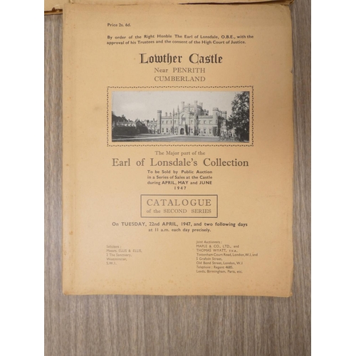 223 - Auction Catalogues - Cumberland.  Catalogues for the major part of the Earl of Lonsdale's Collection... 