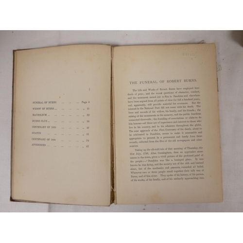 228 - BURNS ROBERT.  Chronicle of the Hundredth Birth Day of Robert Burns. Eng. frontis & ti... 