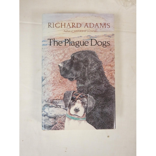 232 - ADAMS RICHARD.  The Plague Dogs. Illus. by Wainwright. Orig. pict. brown cloth in d.w. Signed by the... 