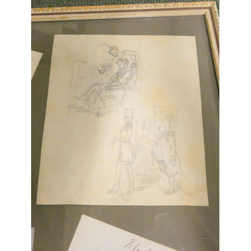 236 - JOHN LEECH, British caricaturist & artist, 1817-1864.  Three manuscript letters i... 