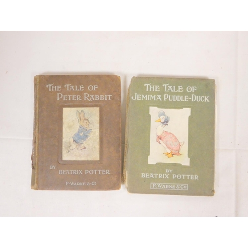 240 - POTTER BEATRIX.  The Tale of Peter Rabbit. Col. plates. Plain endpapers (thus replacements?). Orig. ... 