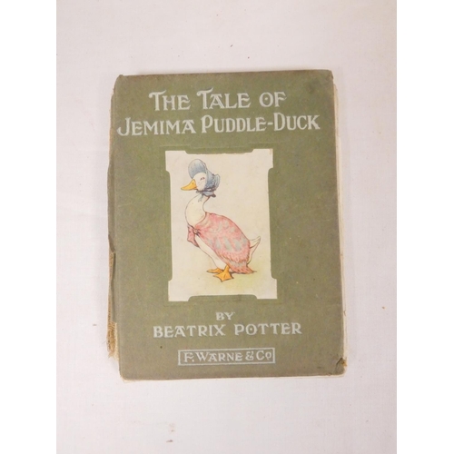 240 - POTTER BEATRIX.  The Tale of Peter Rabbit. Col. plates. Plain endpapers (thus replacements?). Orig. ... 