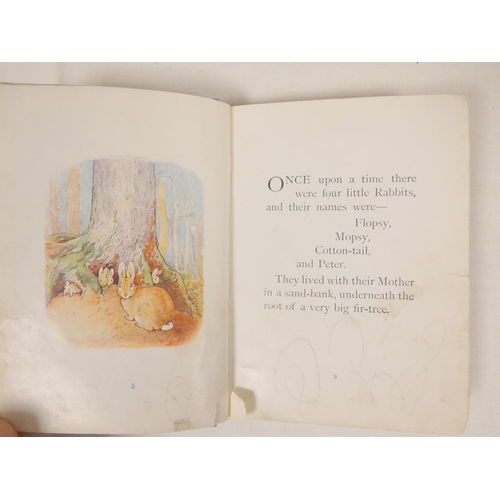 240 - POTTER BEATRIX.  The Tale of Peter Rabbit. Col. plates. Plain endpapers (thus replacements?). Orig. ... 