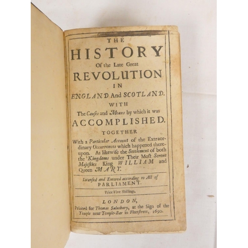 249 - SALUSBURY THOMAS (Pubs).  The History of the Late Great Revolution in England & Scotla... 