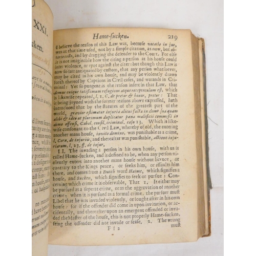 250 - MACKENZIE SIR GEORGE.  The Laws & Customes of Scotland, in Matters Criminal. Defective... 