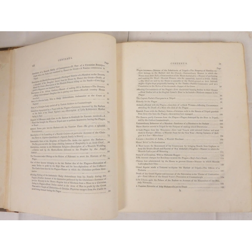 251 - TULLY RICHARD.  Narrative of a Ten Years' Residence in Tripoli in Africa ... Authentic Memoirs &... 