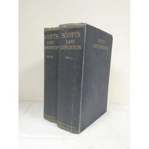 256 - SCOTT CAPTAIN R. F.  Scott's Last Expedition. 2 vols. Many plates, illus. & maps. Orig... 