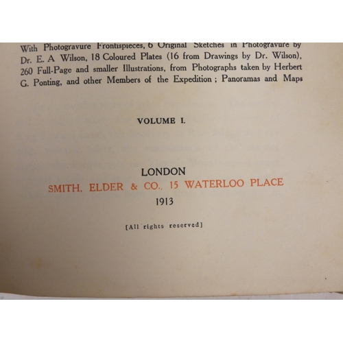 256 - SCOTT CAPTAIN R. F.  Scott's Last Expedition. 2 vols. Many plates, illus. & maps. Orig... 