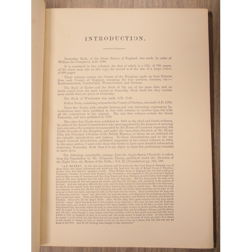 260 - Domesday Book or The Great Survey of England of William the Conqueror. Facsimile of the part relatin... 