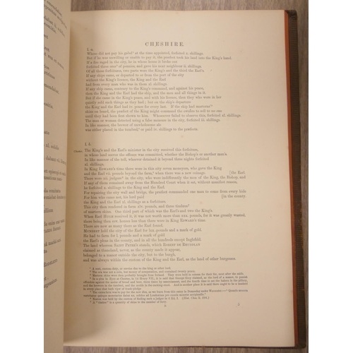 260 - Domesday Book or The Great Survey of England of William the Conqueror. Facsimile of the part relatin... 