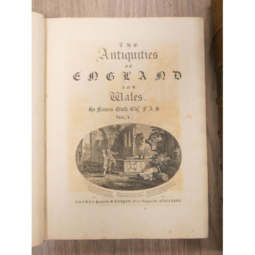 262 - GROSE FRANCIS.  The Antiquities of England & Wales. Vol. 1 only. Eng. frontis, title v... 