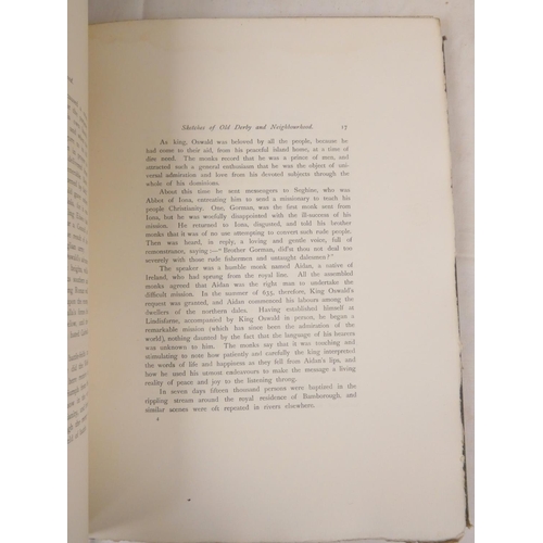 263 - KEYS JOHN.  Sketches of Old Derby & Neighbourhood. Port. frontis, eng. plates & te... 