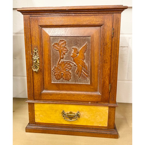 671 - Small collectors cabinet, 44cm high