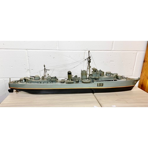 712 - Large model naval ship 'LO3', approx. 100cm length