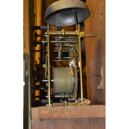 198 - William Reed of ChelmsfordOak-cased eight day longcase clock, c. early 19th century, the 12in silver... 