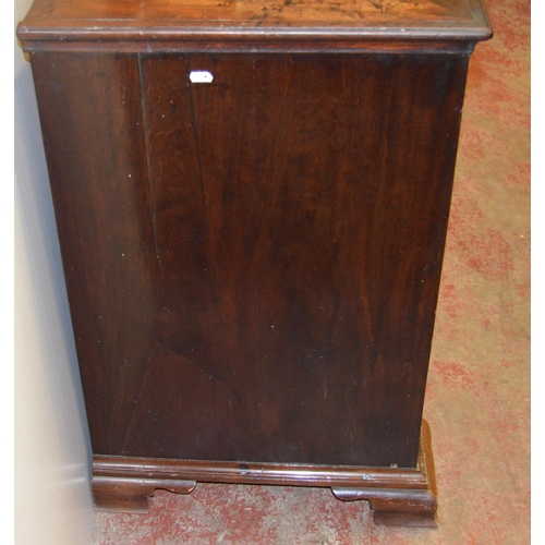 446 - 18th century North European-style walnut chest of four short and three long graduated drawers, iron ... 