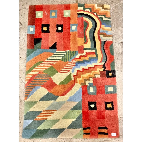 709 - Past Times Wool & cotton blend multi-coloured floor rug, made in India, 80cm x 122cm