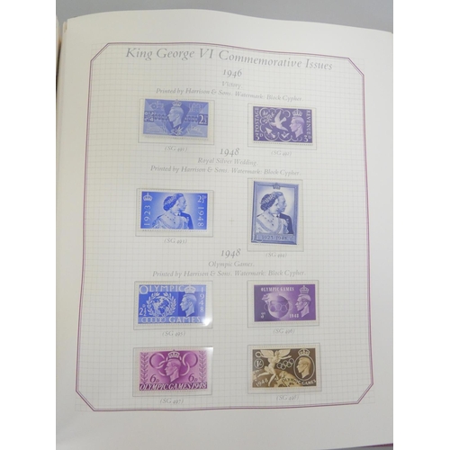 355 - Two Stanley Gibbons Celebration Collection stamp albums comprising of The Four Kings 1901-1952 ... 