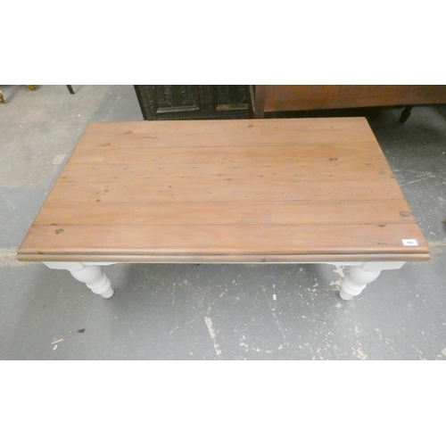 494 - Modern upcycled coffee table with pine top.