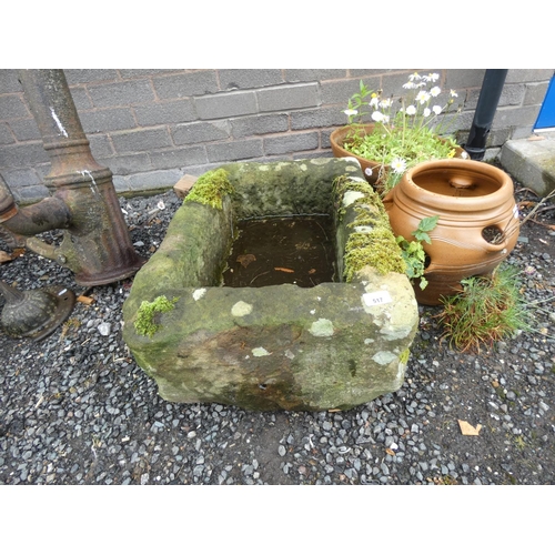 517 - Antique stone garden trough.