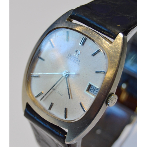 178 - Omega De Ville automatic gent's wristwatch, c. 1970s, in stainless steel case with champagne dial, b... 