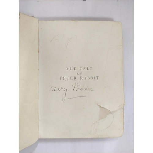 240 - POTTER BEATRIX.  The Tale of Peter Rabbit. Col. plates. Plain endpapers (thus replacements?). Orig. ... 