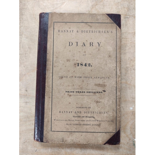 51 - Manuscript Diaries.  Hannay & Dietrichsen's Diary ... With Their Almanack (concludes with Medici... 