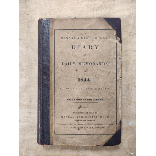 51 - Manuscript Diaries.  Hannay & Dietrichsen's Diary ... With Their Almanack (concludes with Medici... 