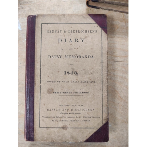 51 - Manuscript Diaries.  Hannay & Dietrichsen's Diary ... With Their Almanack (concludes with Medici... 