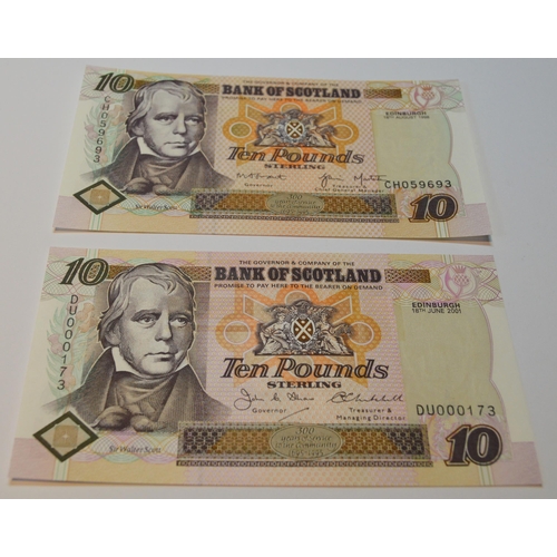 172 - Group of six uncirculated Bank of Scotland Tercentenary £10 notes to include 135-1 Pattullo/Burt BC ... 