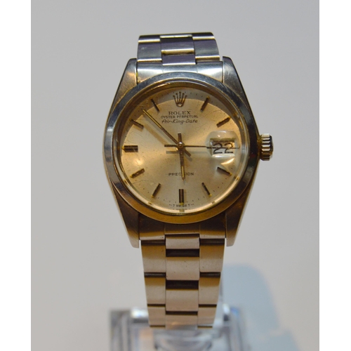 191 - Rolex Oyster Perpetual Air-King-Date gent's stainless steel wristwatch, purchased 1978, model 5700/7... 