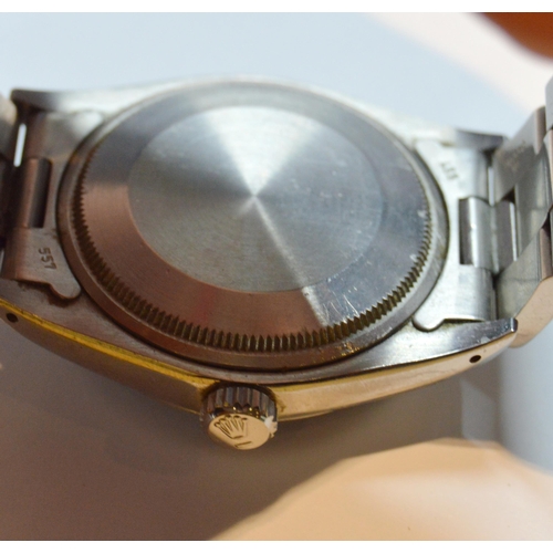 191 - Rolex Oyster Perpetual Air-King-Date gent's stainless steel wristwatch, purchased 1978, model 5700/7... 