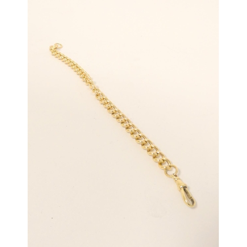 26 - 9ct gold curb link bracelet. 26g