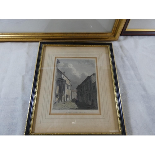 20 - Three vintage prints to include Townhead Westmorland, pencil signed K.W. Burton....