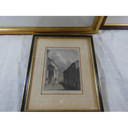 20 - Three vintage prints to include Townhead Westmorland, pencil signed K.W. Burton.